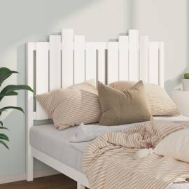 Tăblie de pat, alb, 126x4x110 cm, lemn masiv de pin, 3 image