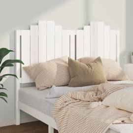 Tăblie de pat, alb, 141x4x110 cm, lemn masiv de pin, 3 image