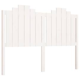 Tăblie de pat, alb, 141x4x110 cm, lemn masiv de pin, 2 image
