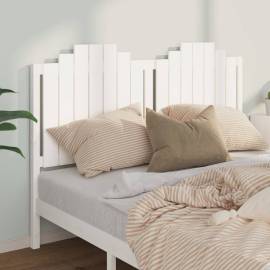 Tăblie de pat, alb, 156x4x110 cm, lemn masiv de pin, 3 image