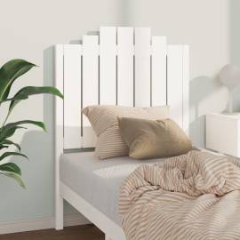 Tăblie de pat, alb, 81x4x110 cm, lemn masiv de pin, 3 image