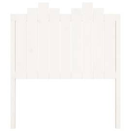 Tăblie de pat, alb, 96x4x110 cm, lemn masiv de pin, 4 image
