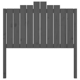 Tăblie de pat, gri, 106x4x110 cm, lemn masiv de pin, 4 image