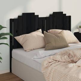 Tăblie de pat, negru, 156x4x110 cm, lemn masiv de pin