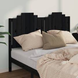 Tăblie de pat, negru, 156x4x110 cm, lemn masiv de pin, 3 image