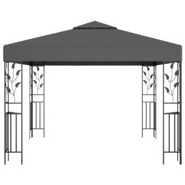 Pavilion cu șir de lumini led, antracit, 3x3 m, 3 image