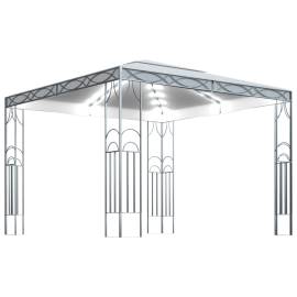Pavilion cu șir de lumini led, crem, 300x300 cm