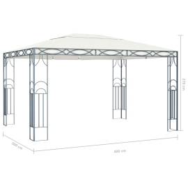 Pavilion cu șir de lumini led, crem, 400x300 cm, 8 image