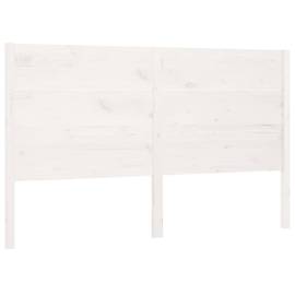 Tăblie de pat, alb, 141x4x100 cm, lemn masiv de pin, 2 image
