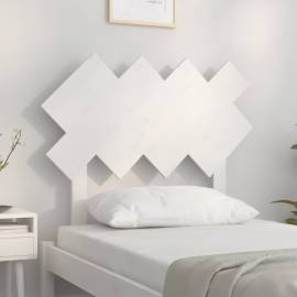 Tăblie de pat, alb, 92x3x81 cm, lemn masiv de pin, 3 image