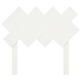Tăblie de pat, alb, 92x3x81 cm, lemn masiv de pin, 4 image