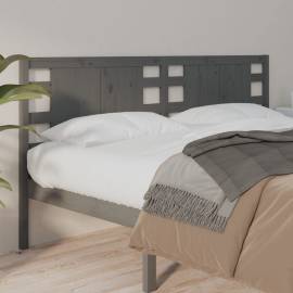 Tăblie de pat, gri, 126x4x100 cm, lemn masiv de pin