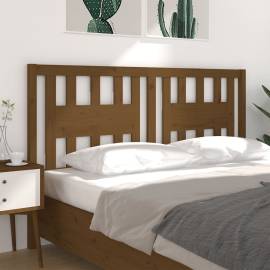 Tăblie de pat, maro miere, 156x4x100 cm, lemn masiv de pin, 4 image