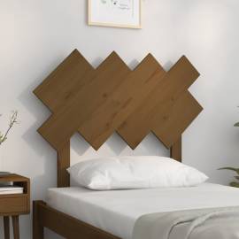 Tăblie de pat, maro miere, 92x3x81 cm, lemn masiv de pin, 3 image