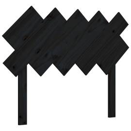 Tăblie de pat, negru, 104x3x80,5 cm, lemn masiv de pin, 2 image