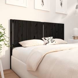 Tăblie de pat, negru, 165,5x4x100 cm, lemn masiv de pin, 4 image