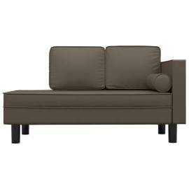 Canapea cu 2 locuri, gri, piele ecologică, 3 image
