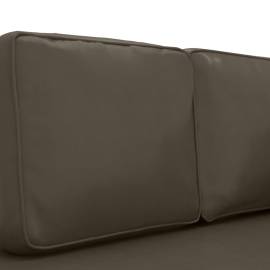 Canapea cu 2 locuri, gri, piele ecologică, 6 image