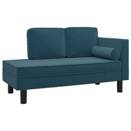 Canapea extensibilă cu 2 locuri, albastru, catifea, 2 image
