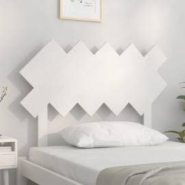 Tăblie de pat, alb, 104x3x80,5 cm, lemn masiv de pin, 3 image
