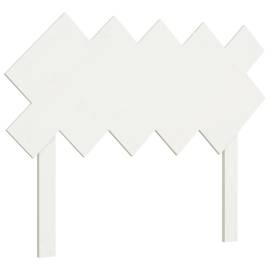 Tăblie de pat, alb, 104x3x80,5 cm, lemn masiv de pin, 2 image