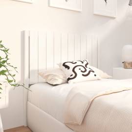 Tăblie de pat, alb, 105,5x4x100 cm, lemn masiv de pin, 3 image