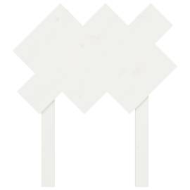 Tăblie de pat, alb, 72,5x3x81 cm, lemn masiv de pin, 4 image