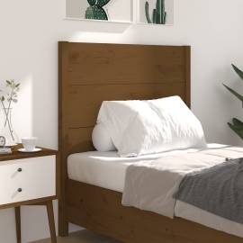Tăblie de pat, maro miere, 106x4x100 cm, lemn masiv de pin, 3 image