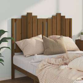 Tăblie de pat, maro miere, 126x4x110 cm, lemn masiv de pin, 3 image