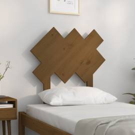 Tăblie de pat, maro miere, 72,5x3x81 cm, lemn masiv de pin, 3 image