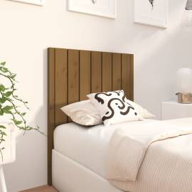 Tăblie de pat, maro miere, 80,5x4x100 cm, lemn masiv de pin, 3 image