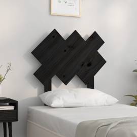Tăblie de pat, negru, 72,5x3x81 cm, lemn masiv de pin
