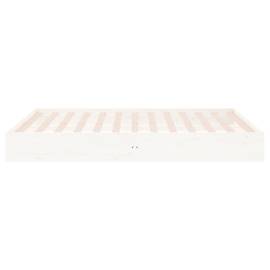 Cadru de pat, alb, 140x200 cm, lemn masiv, 6 image