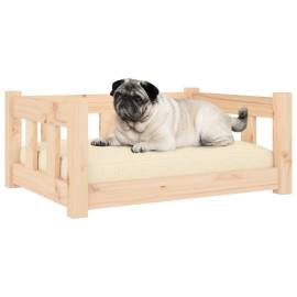Pat pentru câini, 65,5x50,5x28 cm, lemn masiv de pin, 3 image