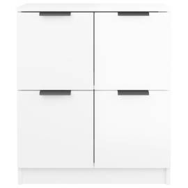 Servante, 2 buc., alb extralucios, 60x30x70 cm, lemn prelucrat, 4 image