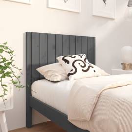 Tăblie de pat, gri, 95,5x4x100 cm, lemn masiv de pin