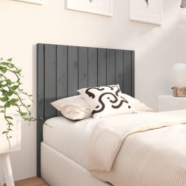 Tăblie de pat, gri, 95,5x4x100 cm, lemn masiv de pin, 3 image