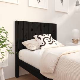 Tăblie de pat, negru, 95,5x4x100 cm, lemn masiv de pin