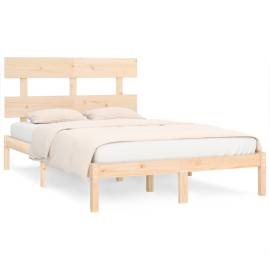 Cadru de pat, 200x200 cm, lemn masiv, 2 image