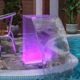 Fântână de piscină cu led-uri rgb, acril, 51 cm, 4 image