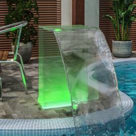 Fântână de piscină cu led-uri rgb, acril, 51 cm, 3 image