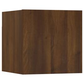 Set dulapuri tv de perete, stejar maro, lemn prelucrat, 6 image