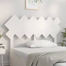 Tăblie de pat, alb, 132x3x81 cm, lemn masiv de pin