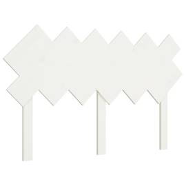 Tăblie de pat, alb, 132x3x81 cm, lemn masiv de pin, 2 image