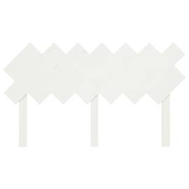 Tăblie de pat, alb, 141x3x80,5 cm, lemn masiv de pin, 4 image