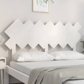Tăblie de pat, alb, 141x3x80,5 cm, lemn masiv de pin, 3 image