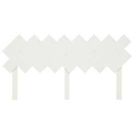 Tăblie de pat, alb, 159,5x3x80,5 cm, lemn masiv de pin, 4 image