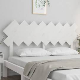 Tăblie de pat, alb, 159,5x3x80,5 cm, lemn masiv de pin, 3 image