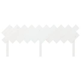 Tăblie de pat, alb, 196x3x80,5 cm, lemn masiv de pin, 4 image