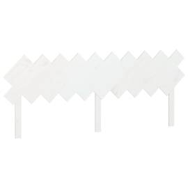 Tăblie de pat, alb, 196x3x80,5 cm, lemn masiv de pin, 2 image